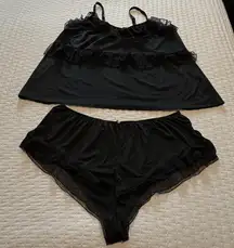 Cacique PJ Pajama Set Ruffle Cami Top & Booty Shorts Sz 18 / 20 $62
