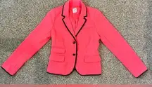 Gap Neon Pink/Neon Coral Piped Blazer Size 4 The Academy Blazer