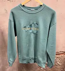 Vintage 90s Cape Cod Thrashed DIstressed Embroidered Crewneck Sweatshirt Y2K L