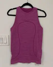 Magenta High Neck race tank