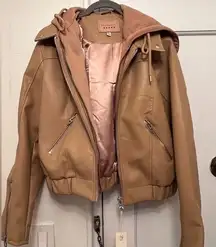 Butterscotch leather bomber jacket