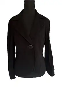 Cabi Black Button Front Rayon Soft Classic Blazer Career Wear Size M Style 177