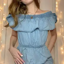 Ruffle Blue Jean Dress
