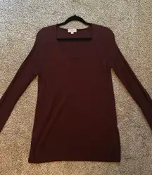 loft long sleeve v neck shirt