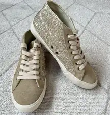 Seavees California Special Glitter and Suede Mid-Top Sneaker sz 9