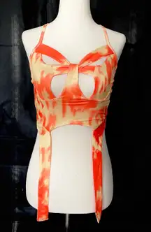 Orange Tie Dye Sexy Top