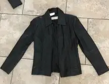 Leather zip up jacket never worn