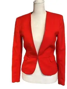H&M Red fitted blazer w/ shoulder pads - size 2