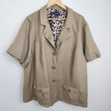 Vintage blazer Size 3X Maggie Barnes Linen Blend