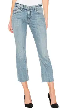 NWT GRLFRND Womens Tatum Crop Flare Jeans in Late‎ Night Sz 23 Everyday Denim