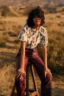 NWT SEZANE Florica Blouse Daliana Print US4