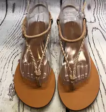 NWOT ASOS tan Nude‎ gold suede sandals