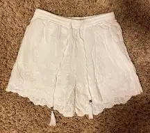 Lace White Shorts