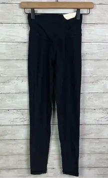 Aerie  Offline Real Me Cross Over Waist 7/8 Leggings Black Size Small Long