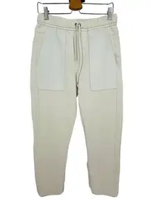 Helmut Lang Cotton and Leather Trim Jogger Sweatpants Size S