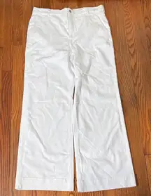 J.Crew Factory Wide Leg‎ Drapey denim trouser jeans white size 32 NWT