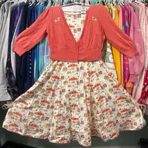 Disney parks x her universe Main Street dress shop dress with cardigan L