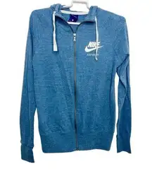 Nike small hoodie sweatshirt blue