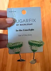 NWT SUGARFIX by Baublebar “In The Limelight” Bar of The Show Margarita Earrings