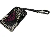 Vera Bradley Luggage Tag in Canterberry Magenta Pink Black Gray White