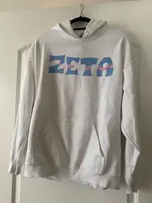 ZETA White Graphic Hoodie