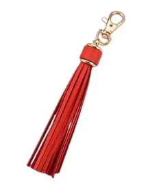 NEW Red Tassel Bag Charm Tassels Keychains Purse Charms