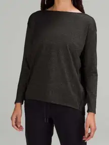 Lululemon Special Edition Back In Action Long Sleeve Shirt Black Spark Metallic