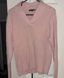 JEANNE PIERRE Light Pink Cowl Neck Sweater