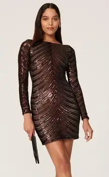 Dress The Population Malia Stripe Sequin Dress