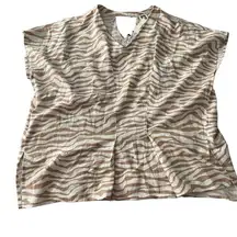 Zebra Print Woven Top