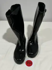 Woman’s Totes Tall Rubber Rain Boots Black Size 7