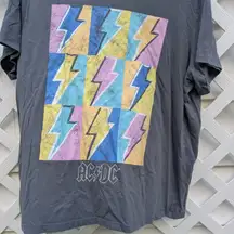 AC/DC Graphic Gray T-Shirt 2XL Women's