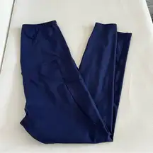 Poshdivah Maternity Legging Size Medium Navy Blue Side Pockets Stretchy