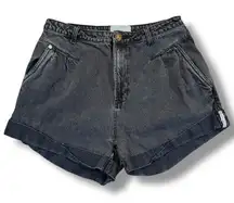 One Teaspoon Street Walker Black Denim Shorts Size 32