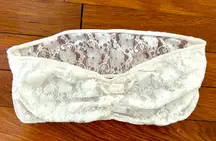 NWOT Express Ivory Lace Back Bandeau