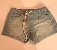 Aerie Drawstring Jean shorts
