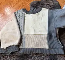 Colorblock Sweater with a Bow in the back