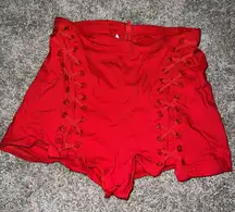 Red Rave Shorts