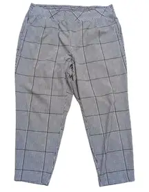 Torrid Plus 2 2X Dress Pants Black White‎ Houndstooth Plaid Ankle Work Career
