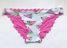 NWOT Pilyq Reversible Watermelon Scalloped Seamless Bikinis ( full coverage)