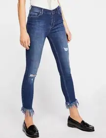 Free People Great Heights Frayed Skinny Jeans