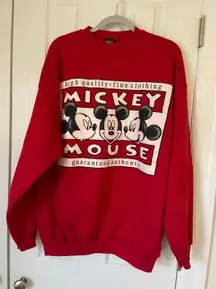Authentic Vintage Red XL Jerry Leigh  Mickey Mouse Unlimited Sweater