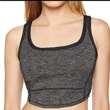 PRANA Becksa Grey Black Layered Sports Bra Small Racerback