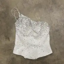 Vintage retro y2k sequin beaded festival party top