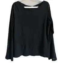 Spanx Women's XL Black Bod A Bing Top Shapewear Boat Neck Long‎ Sleeve Stretch