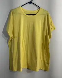 Womans Time And Tru XXXL 22 Yellow Crew Neck Short Sleeve T Shirt NWT