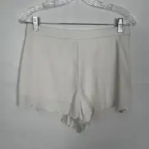 Divided  High-Rise Scalloped Off White Shorts Size 8