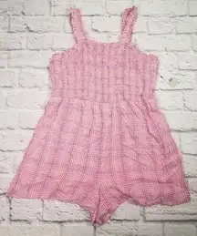 Nordstrom BP Womens Size Medium Pink Blue Polka-Dot Romper