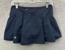 Lululemon Pace Rival Skirt Skort True Navy Athletic Athleisure Tennis Women's 4