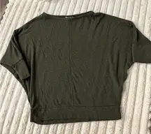 Wantable Green Knit Batwing Top Size Medium